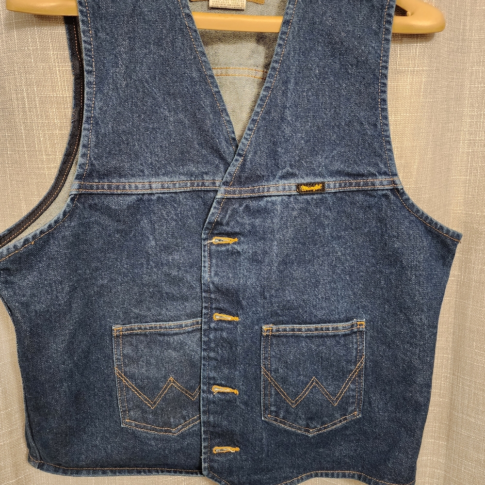 Wrangler Men's Indigo Denim Vest